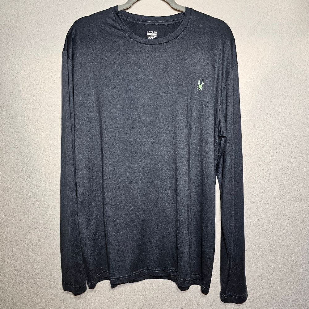 Spyder Slate Gray XL Long Sleeve Shirt NWT - Moisture Wicking, Comfortable Fit